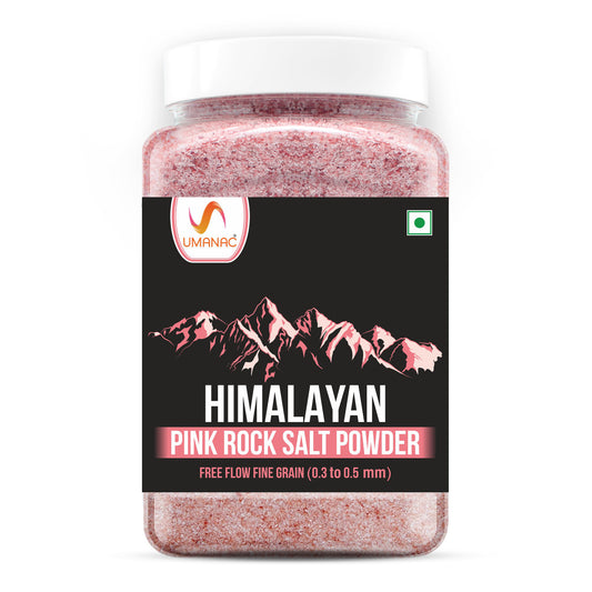 Umanac Himalayan Pink Rock Salt Powder - 1.25Kg | 100% Pink Rock Salt | Sendha Salt ith 84 Minerals & Trace Elements | Unrefined | Rock Salt for cooking | Pink Salt with Low Sodium