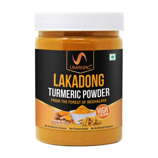 Umanac Lakadong Turmeric Powder- 250Gm | Lakadong Haldi Powder | Fresh Turmeric From Meghalaya | High Curcumin Value | 100% Pure & Natural | Unprocessed | Rich Earthy Aroma | Pack of 2