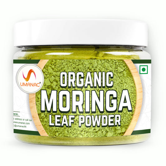 Umanac Organic Moringa Powder-150g | 100% Organic | Drumstick Leaf Powder |  Antioxidant | Protein-Rich | 93 Essential Vitamins | Nature's Best Superfood