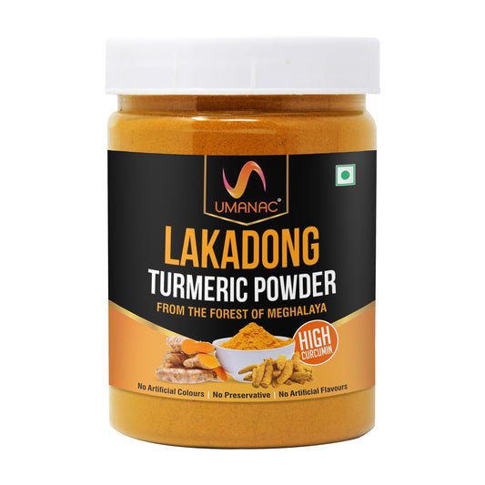 Umanac Lakadong Turmeric Powder 250Gm | 100% Pure & Naturl Haldi Powder | Fresh Turmeric From Meghalaya | High Curcumin Value | Unprocessed | Rich Earthy Aroma | Anti-inflammatory, Powerful Antioxidant Herb